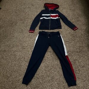 Tommy Hilfiger Navy and Red Hoodie